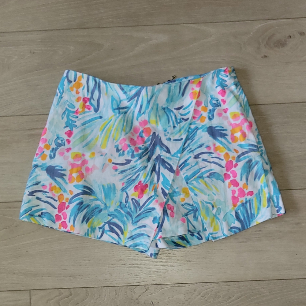 Lilly Pulitzer Floral Print Women's Skorts Shorts Skirt 0 XS S